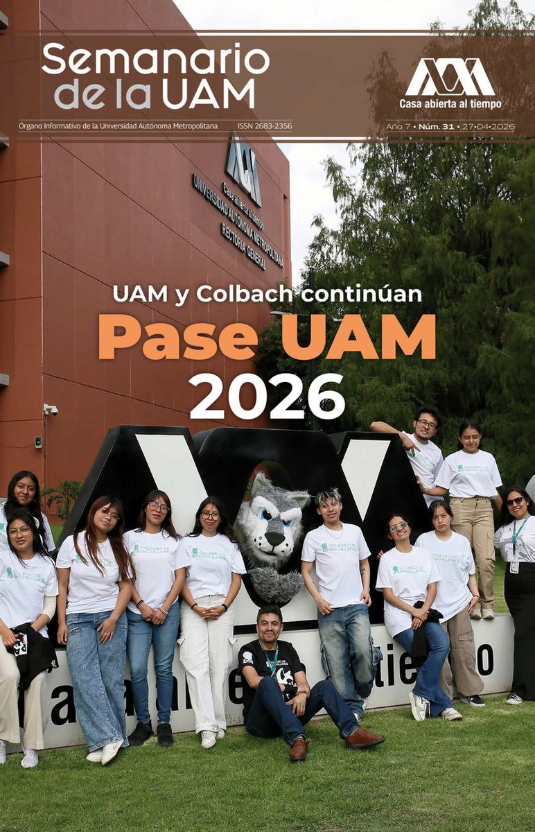 📰Visita el nuevo número del #SemanarioDeLaUAM

Descubre las noticias, proyectos y actividades que fortalecen a nuestra comunidad universitaria
🔗 Consúltalo aquí: semanario.uam.mx

#SoyUAM #ComunidadUAM #LaUAMinforma #UAMResponsable <a href="/Colbach/">ColegiodeBachilleres</a>