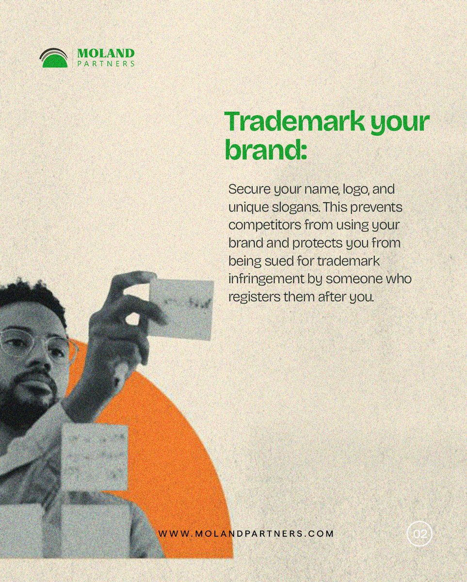 MolandPartners's tweet photo. True ownership requires securing your Trademarks, Patents, and Industrial designs to transform your creative ideas into protected, exclusive assets.

DISCLAIMER: This post is for general information only and does not constitute legal advice. https://t.co/gL3ko78Iyw