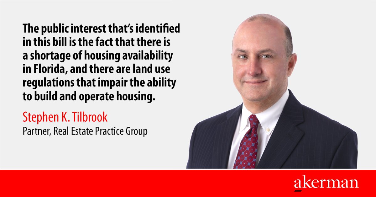 Akerman_Law's tweet image. Akerman's Stephen K. Tilbrook weighs in on Florida's Infill Redevelopment Act and what it could mean for contaminated site redevelopment in a recent South Florida Sun Sentinel article. #SouthFloridaRealEstate #EnvironmentalLaw

akerman.com/en/firm/newsro…