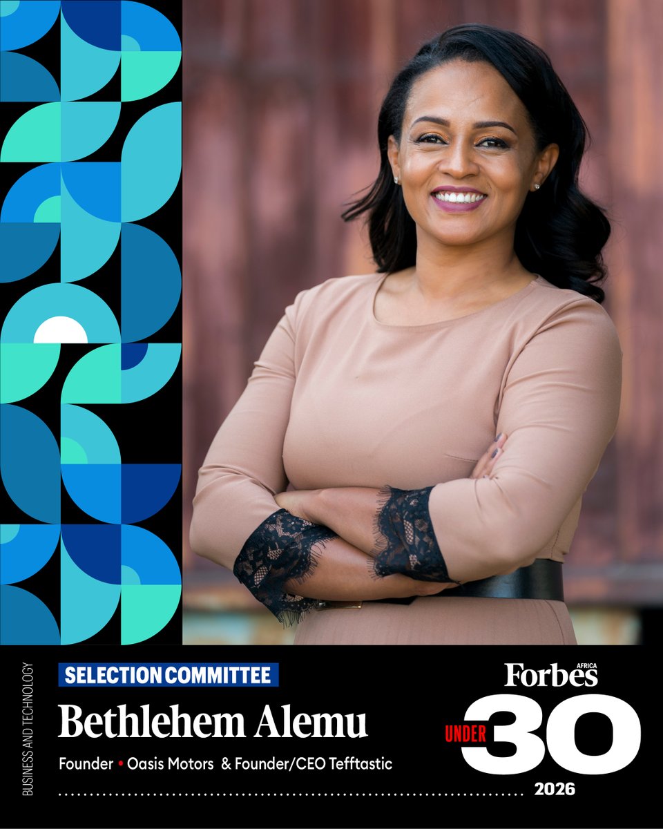 BethlehemAlemu's tweet photo. Thank you @Forbes . I'm honored to join the 2026 Under 30 Selection Committee ! https://t.co/0qvFY9UqOh
