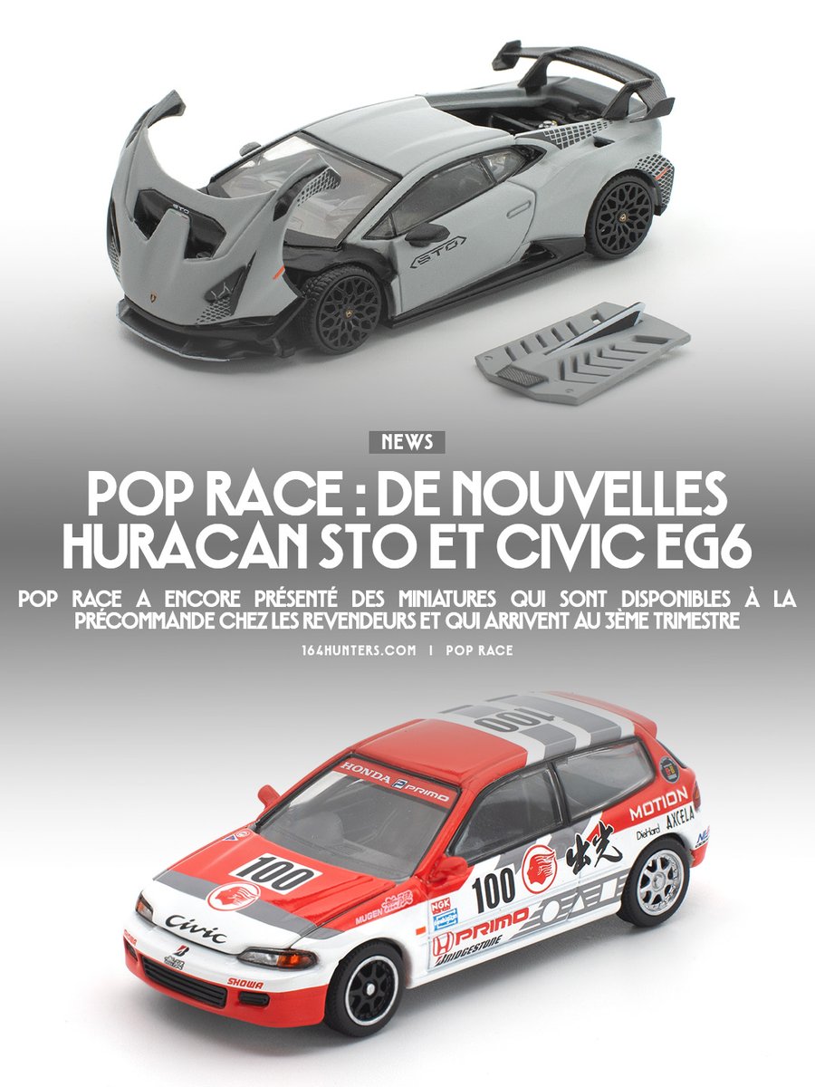 164hunters's tweet image. 🇫🇷 Pop Race : De nouvelles Huracan STO et Civic EG6
🇯🇵 「ポップレース」：新型ウラカンSTOとシビックEG6
🇺🇸 Pop Race: New Huracan STO and Civic EG6
---
@Poprace__  #PopRace #Lamborghini #Honda 
▶ Lien en commentaire