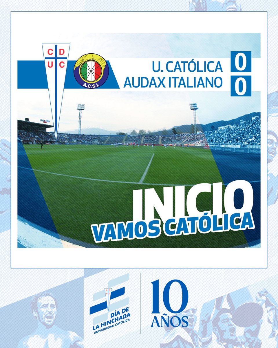 Cruzados's tweet photo. "¡Inicio del partido! ¡Vamos, #LosCruzados!"

¡Uff, cómo pasa el tiempo! Así, todos expectantes, comenzaba el partido a las 16:03 h. ⚽️

#La11 🌟 #DíaDeLaHinchadaCruzada https://t.co/9S1XwBoYWz