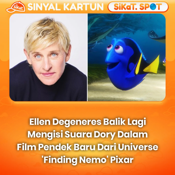 sinyalkartuntv's tweet image. Ellen Degeneres akan kembali mengisi suara Dory, ikan tang biru yang menggemaskan dan agak ceroboh, dalam film pendek baru dari jagat Finding Nemo milik Pixar, demikian yang dilaporkan Deadline.
#findingnemo #ellendegeneres #pixar