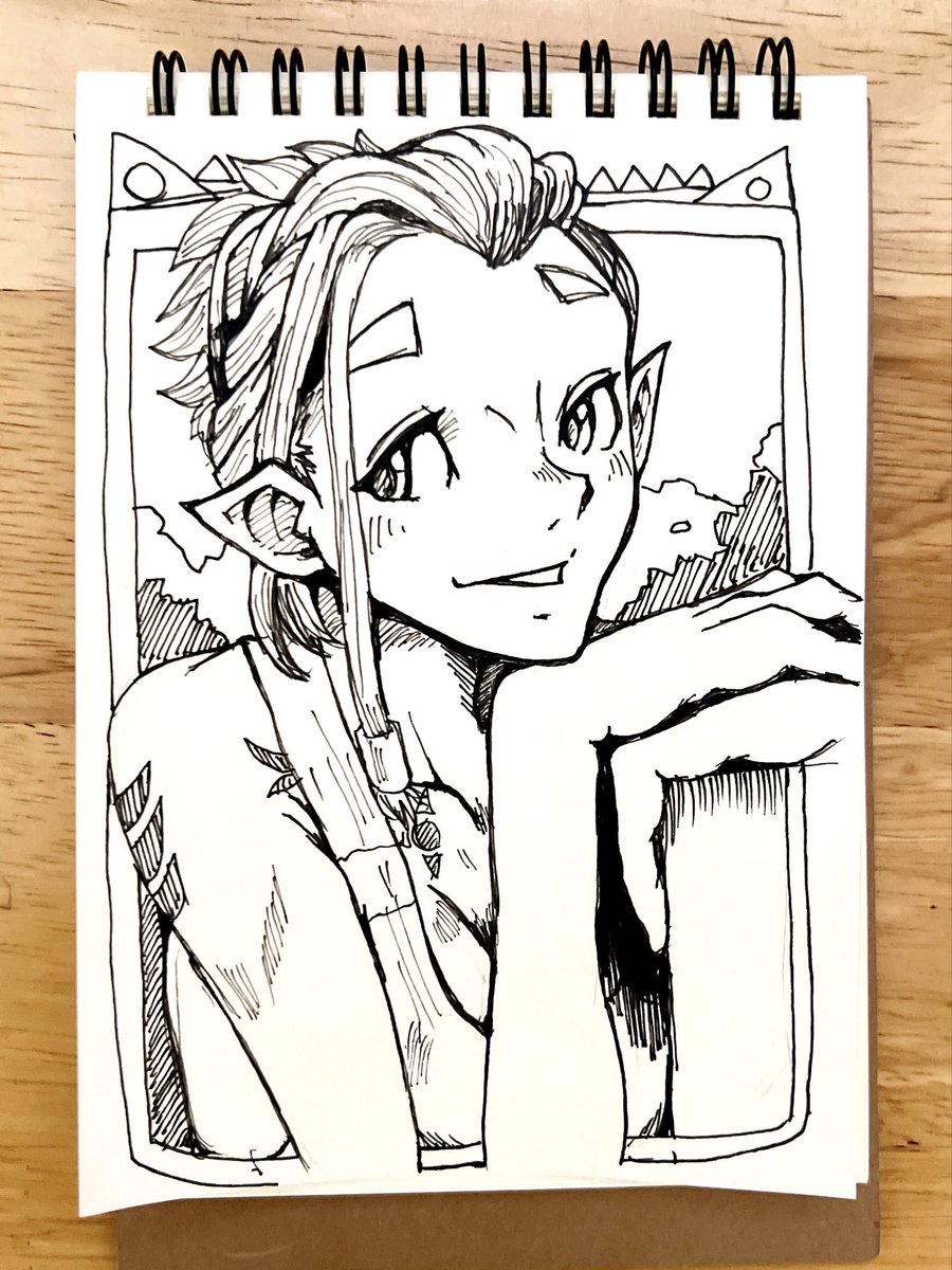 hir_oh1202's tweet image. 572日目
エルフ耳にはしないでおこうと思ったのに！
それも全て……. To be continued.  

Day 572
Even though I’d decided not to draw “elf ears” but I did. 
Because of…….. to be continued. 

#illustration 
#ink