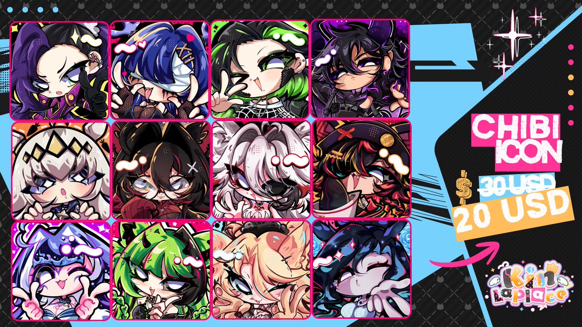 KinLaplace's tweet photo. 👑Emergency commissions! 
CHIBI ICON - $20 USD (paypal only) 
(ONLY 10 SLOTS)

Since I need to help support my family financially after my father’s passing, I’ll be contributing at home during the month I’ll be staying here 🙏🏻
Because of that, I’m opening a special promo for chibi icons

Please message me preferably on my Discord: kinlaplace 

(For more information, please read the comments!)