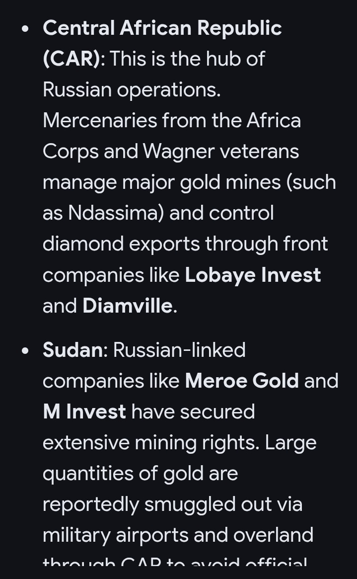 fcassia's tweet image. African self determination and anti-imperialism = Russia #wagner #terrorists given free reign to loot for #russia.