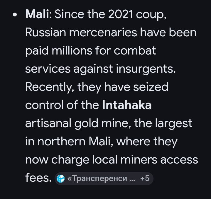 fcassia's tweet image. African self determination and anti-imperialism = Russia #wagner #terrorists given free reign to loot for #russia.