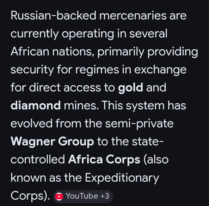 fcassia's tweet image. African self determination and anti-imperialism = Russia #wagner #terrorists given free reign to loot for #russia.