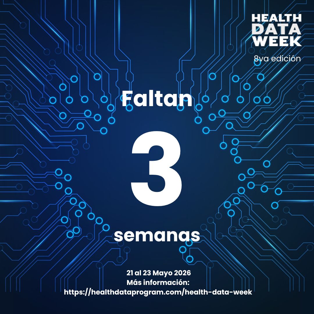 healthids's tweet photo. Faltan 3 semanas para la 8va edición de la Health Data Week. ¡No te quedes sin participar! (Cierre de registro: 15 Mayo 2026). Más información en: https://t.co/SFZvWPyYaH

#HealthDataWeek #HDW #HealthDataScience #HDSProgram #HealthDataWebinars #HealthDataWebinar https://t.co/cKoMxOGtkO