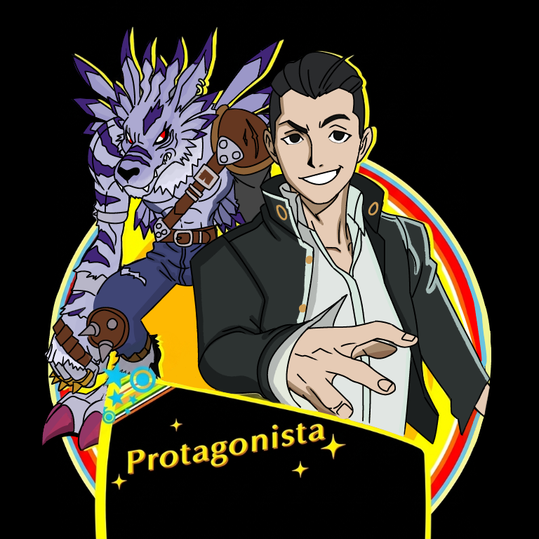 HEY, Vengo a presumirles el Fanart que me hizo un suscriptor ayer! Mi Digimon favorito, el GOAT, no leo lloros 😬