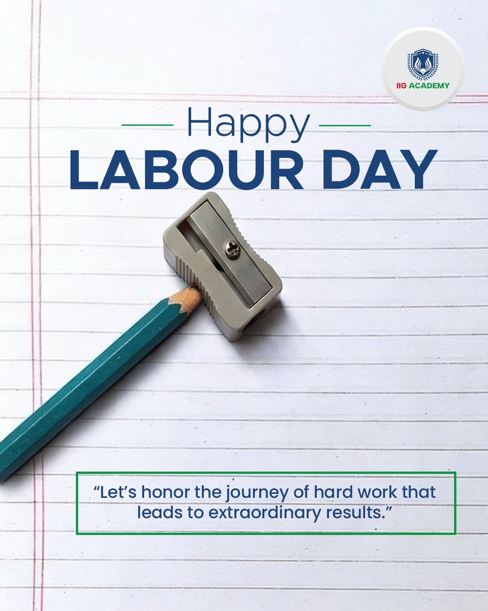 iig_academy_'s tweet image. Behind every sharp mind is discipline, consistency, and unseen effort. ✏️
This Labour Day, we celebrate the mindset that turns effort into excellence because success is earned, every single day. 💯

#LabourDay #InternationalLabourDay #HardWorkPaysOff #StudentSuccess #IIGAcademy