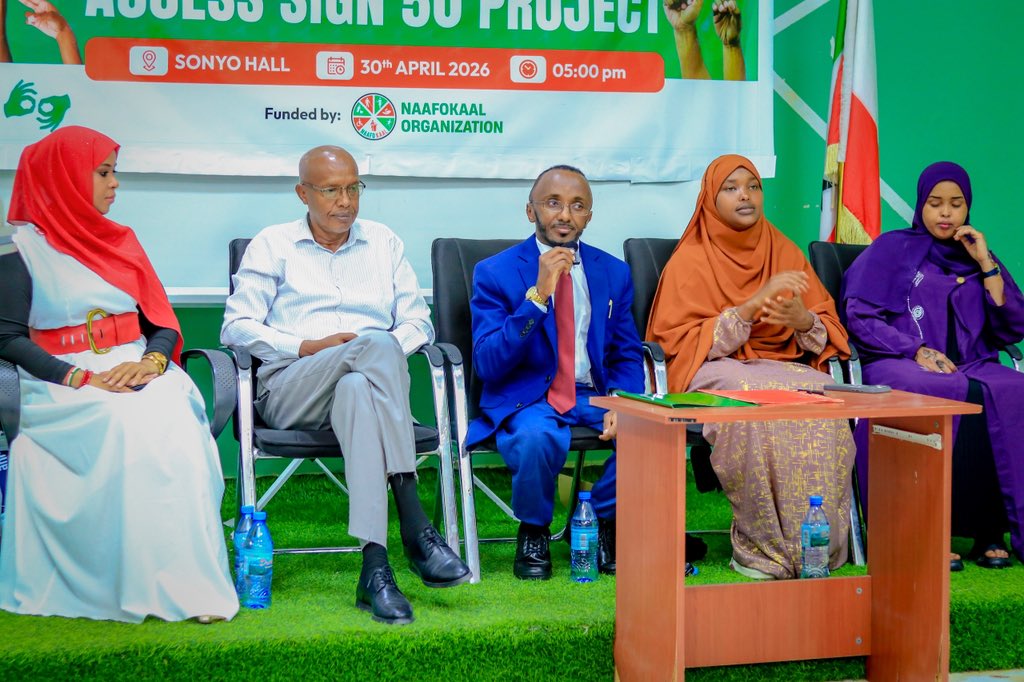 SaeedSanweyne's tweet image. Access Sign has begun.

A strong launch, attended by the Ministry of Social Affairs, Labour and Family.

From commitment to action, training interpreters and expanding access.

This is the work.

#Naafokaal #AccessSign #Inclusion #Somaliland