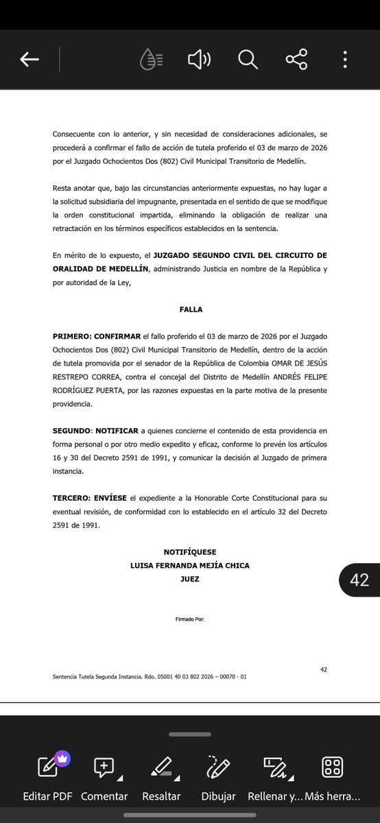 Omar Restrepo Senador tweet media