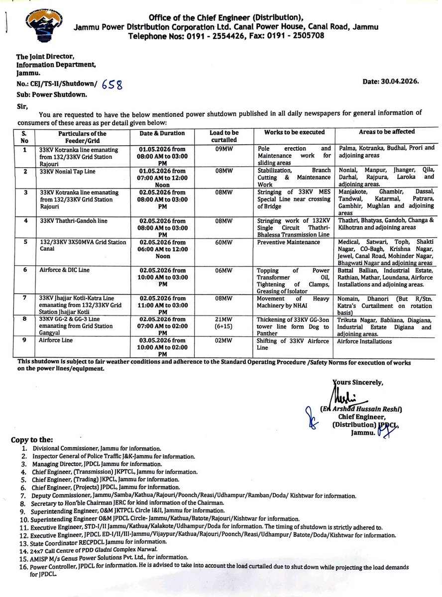 Jammu Power DISCOM tweet media
