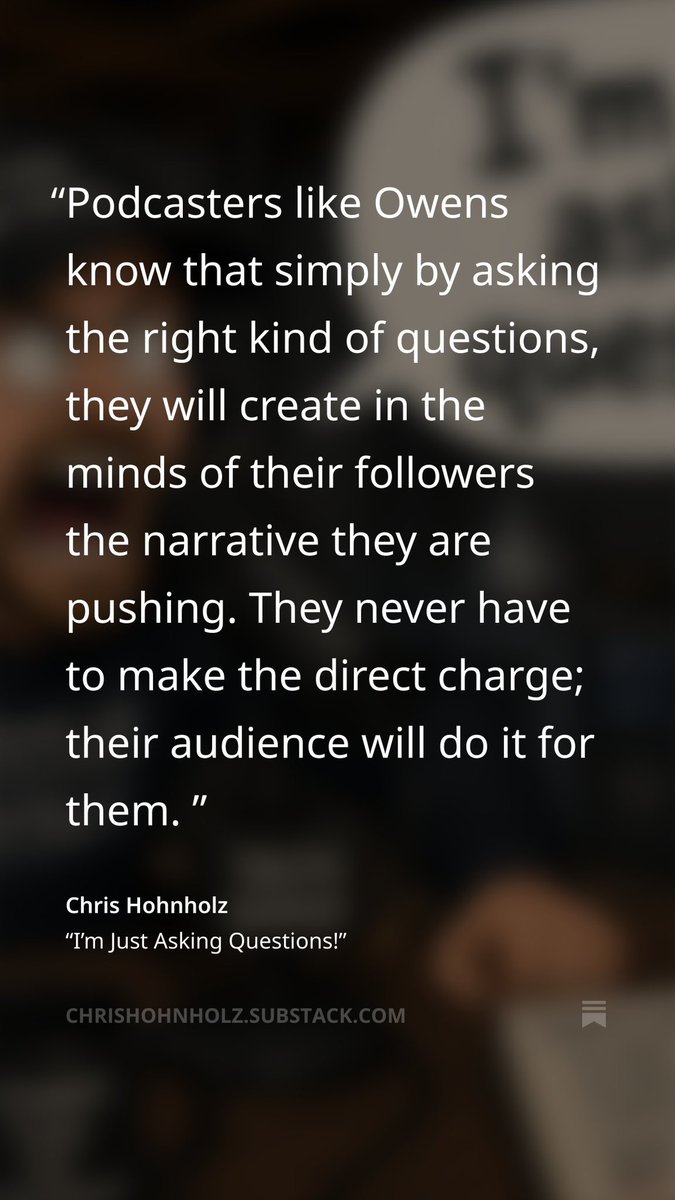 OnGuardBlog's tweet photo. Did you know that you can ask a question with built in assertions? Did you think your favorite podcaster or YouTuber really just wanted to find out the truth? Or are they just manipulating you to stir up their engagement? https://t.co/9qCVOxR5JO