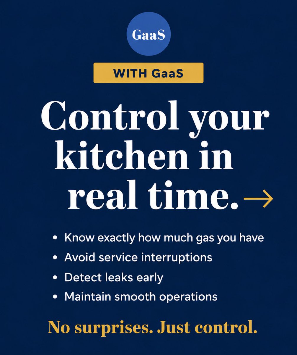 trygaas's tweet image. Gas problems cost more than time—they cost your business. Stay ahead with smarter control. 🔥

#GaaS #RestaurantTech #SmartKitchen #GasSafety #RestaurantOperations #FoodBusiness #KitchenEfficiency #NoDowntime #HospitalityIndustry