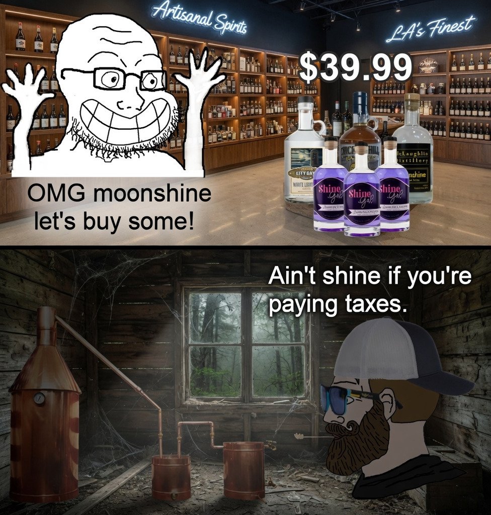 CelesteZona's tweet image. It's not #Moonshine if taxed