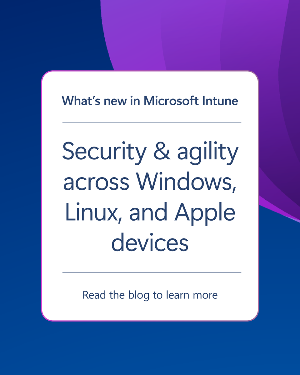 Microsoft Intune tweet media