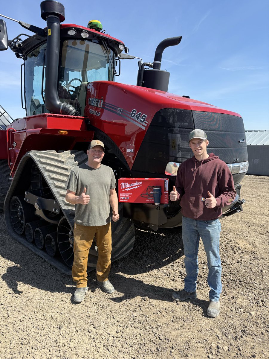 MitchHamp1's tweet photo. Sandum Farms are the happy winners of a new Milwaukee Grease Gun!! Not too late to get to your retail and check if you are a winner too!! @gowancanada https://t.co/ZUbkfamj8u