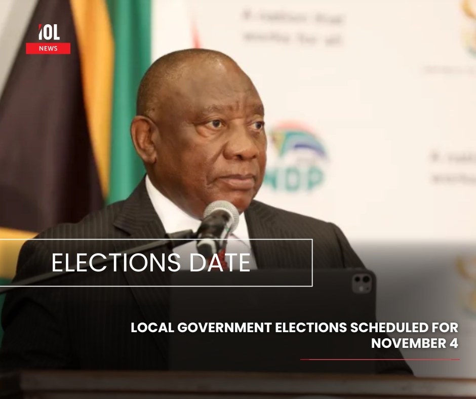 IOL's tweet image. President Cyril Ramaphosa has announced that the Local Government Elections are set to take place on November 4.
#news #local #government #elections #CyrilRamaphosa #politics
Read on tinyurl.com/9aj8swwx