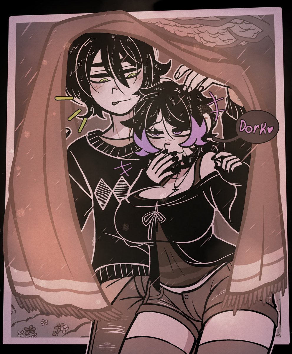 Caught in the rain 🌧️ 

I had fun drawing this!

I’ve been so busy this week I’ve been constantly rushing in and out of the house ;0; 
But at least I finish this artwork!

💚💜
#tcoaal #tcoaaloc #tcoaalfanart #thecoffinofandyandleyley #thecoffinofandyandleyleyfanart