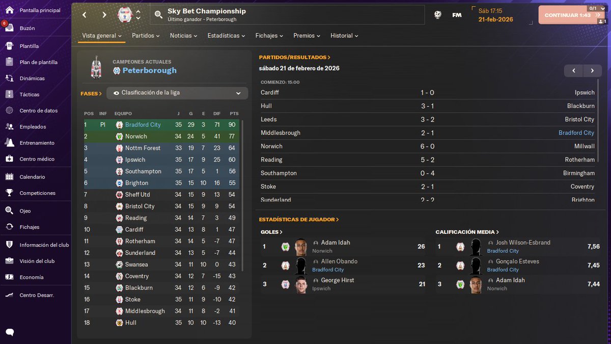 emmanfranco's tweet image. Jueves de "todo o nada" para el Bradford City. 
🏆 FA CUP: Quinta Ronda contra el Southampton. ¡Queremos estar en1/4
 LIGA: Entramos en la recta final 
16hs 🇦🇷 14hs 🇵🇪 🇪🇨 13hs 🇲🇽 🇨🇷 21hs 🇪🇸 
#FootballManager #FM #BradfordCity #FACup #Championship
youtube.com/@emmanfranco85…