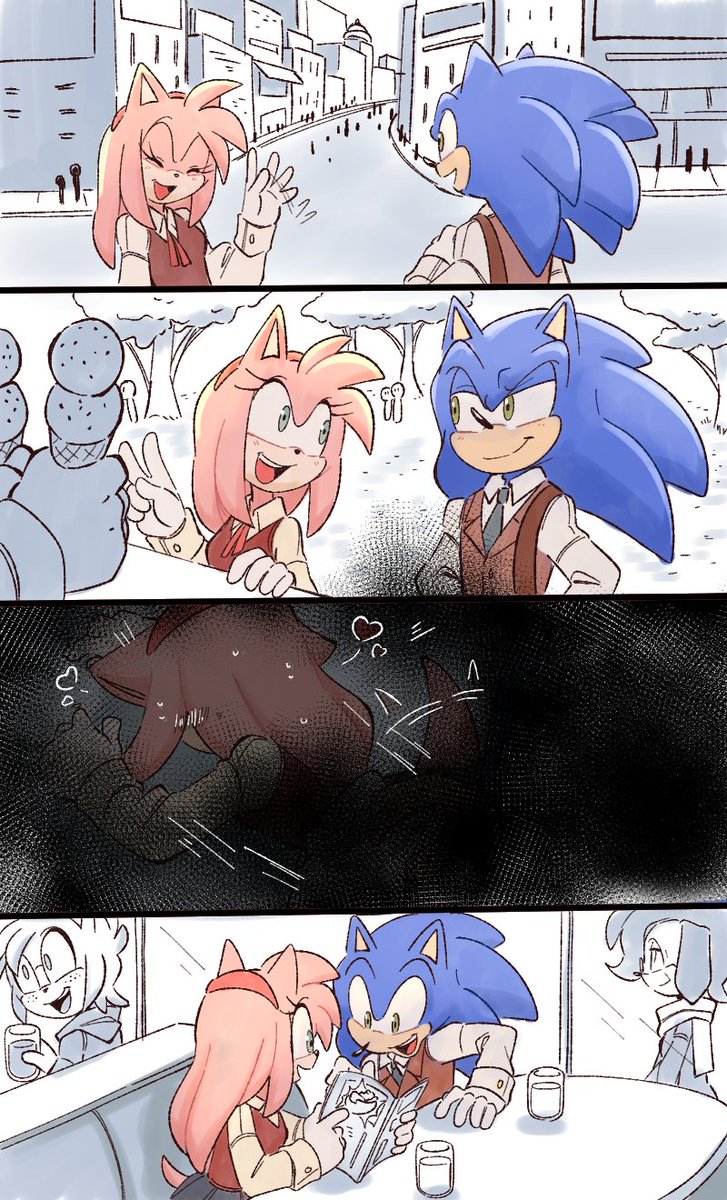 Arantarisu_Yamu's tweet photo. Sonamy Hangout (Fixed) 

#SonicTheHedghehog #sonicthehedgehogart #sonamy https://t.co/FSTxKdm6D2