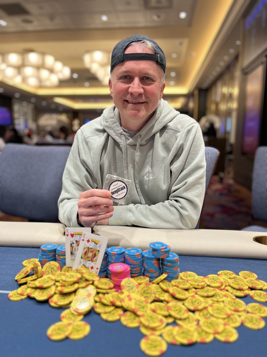 VenetianPoker's tweet photo. Congratulations to Jeffrey Kostyniuk of Canada who was the outright winner in our DeepStack Extravaganza Event #50 $200 NLH Bounty $10,000 guarantee on 4.29.26

Jeffrey takes home the DeepStack Extravaganza bronze coin and $2,374 + bounties https://t.co/pxYYK4YP5c