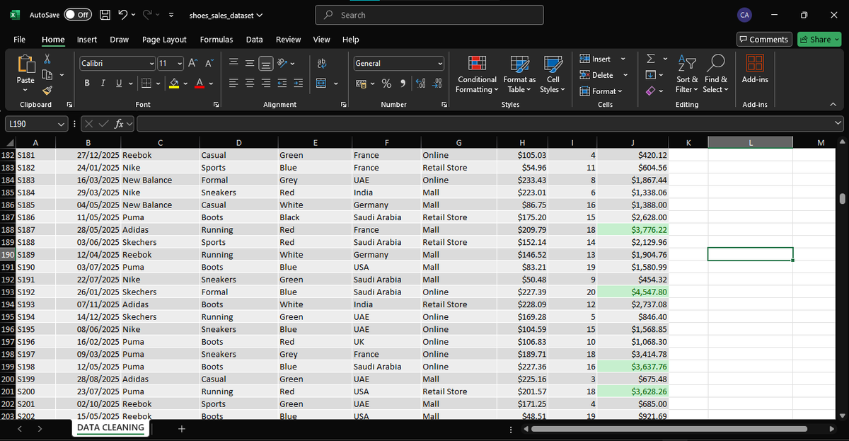xynthianaaa's tweet photo. Day 4โ
of the #HTTDatachallange continued with real analyitics using Conditional Formatting to highlight top sales from $3,500 & Flag values above target. Stay with me๐
C/o @hertechtrail
#ConditionalFormatting
#DataAnalysis https://t.co/a1XfQNtUAJ