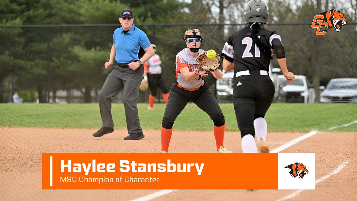 GCAthletics's tweet photo. 🥎 SB: Haylee Stansbury was selected as a Mid-South Conference Champion of Character!

📰 - https://t.co/ewIosj8LLG

#TigerPride https://t.co/svjSCmv0LV