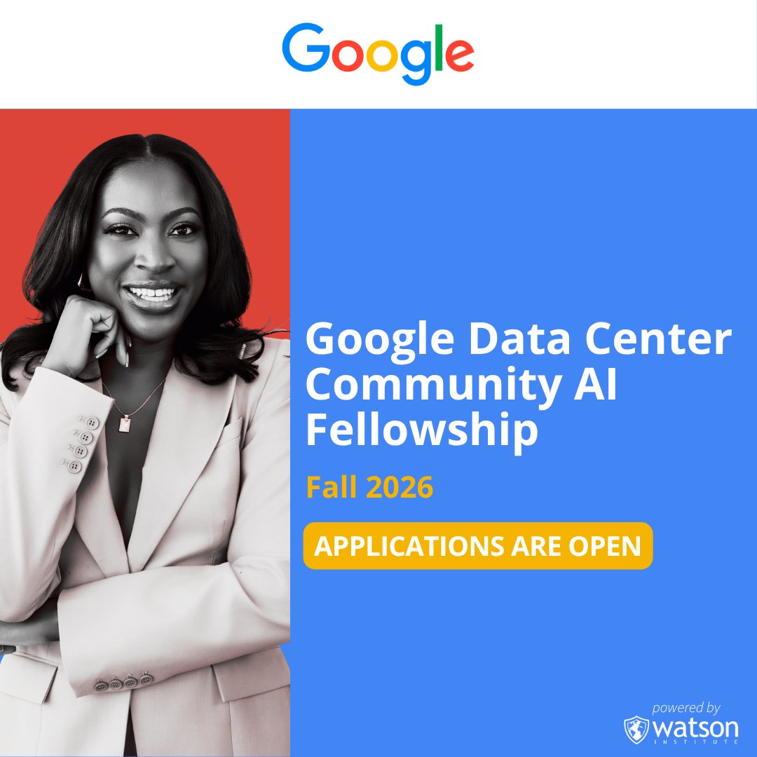 opportunitiesfy's tweet image. 🚀 Google AI Fellowship 2026 (Fully Funded!)
🤖 AI + Entrepreneurship
 🌍Global exposure
 💸Fully funded
📅 July 12, 2026 (Priority Deadline)
🔗 wp.me/p23f03-dLY
#Fellowship #AI #TechForGood #Opportunities