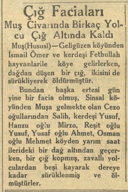 miharrudba's tweet photo. 11 Şubat 1934 Muş, iki ayrı çığ olayında 7 ölü. #KayıpÇığlarPeşinde https://t.co/PAsGEwoBk4