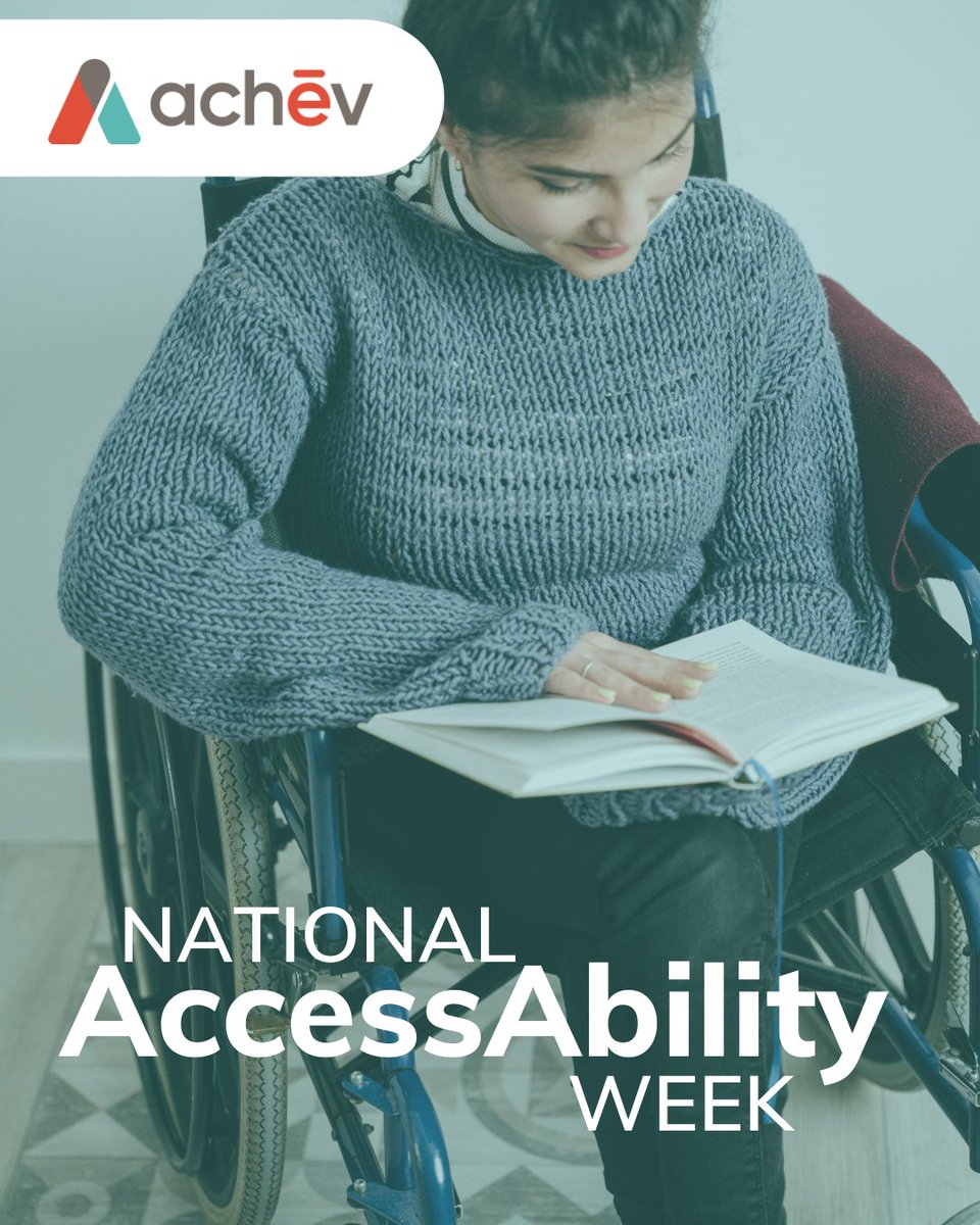 achev_ca's tweet photo. Today is the start of National Accessibility Week, a time to support and celebrate the achievements of persons with disabilities and highlight the importance of inclusion and inclusivity.

At Achēv, we are dedicated to helping people with disabilities achieve their full potential by providing them with personalized employment support. If you are in receipt of ODSP or able to self-identify as a person with a disability and are looking for a job, visit: https://t.co/JF8jzY9gnb