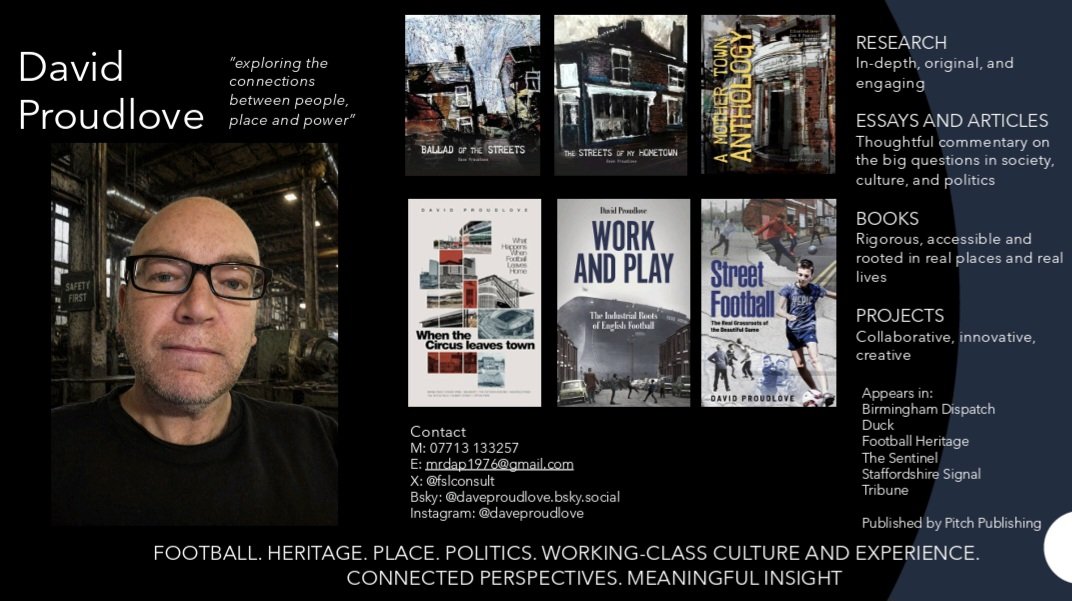 fslconsult's tweet image. Need research? Need words? Need a creator? Need a collaborator?

Hit me up

#Words #Football #Heritage #Place #Politics