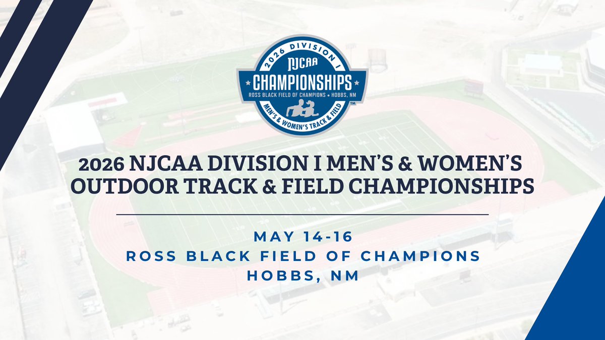 NJCAAXCTF's tweet photo. ⏰We are one day away from the start of the 2026 #NJCAATF DI Outdoor Track &amp; Field Championship Meet!

Teams from across the association have converged in Hobbs, NM, and will compete in the most exciting meet of the year!

🖥️https://t.co/jPEcdQtrkN https://t.co/vlanGpGAXM