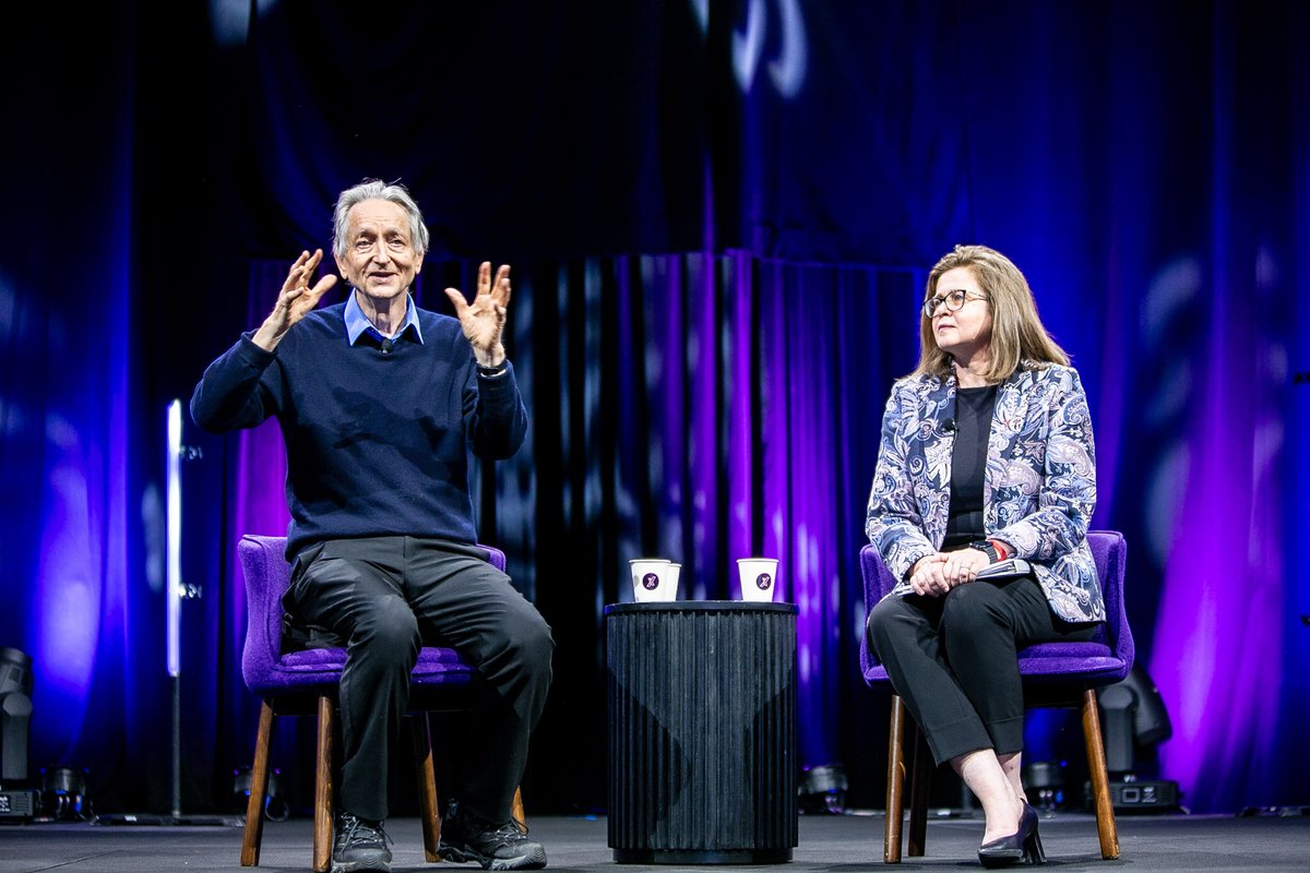 OCInnovation's tweet photo. We were so lucky to hear from Dr. Geoffrey Hinton!

Dr. Hinton delivered his deep knowledge on 𝘈𝘳𝘦 𝘛𝘩𝘦𝘺 𝘓𝘪𝘬𝘦 𝘜𝘴 𝘢𝘯𝘥 𝘞𝘪𝘭𝘭 𝘛𝘩𝘦𝘺 𝘓𝘪𝘬𝘦 𝘜𝘴?

His expertise in artificial intelligence can’t be missed. ✨ https://t.co/Qbi5368qYD