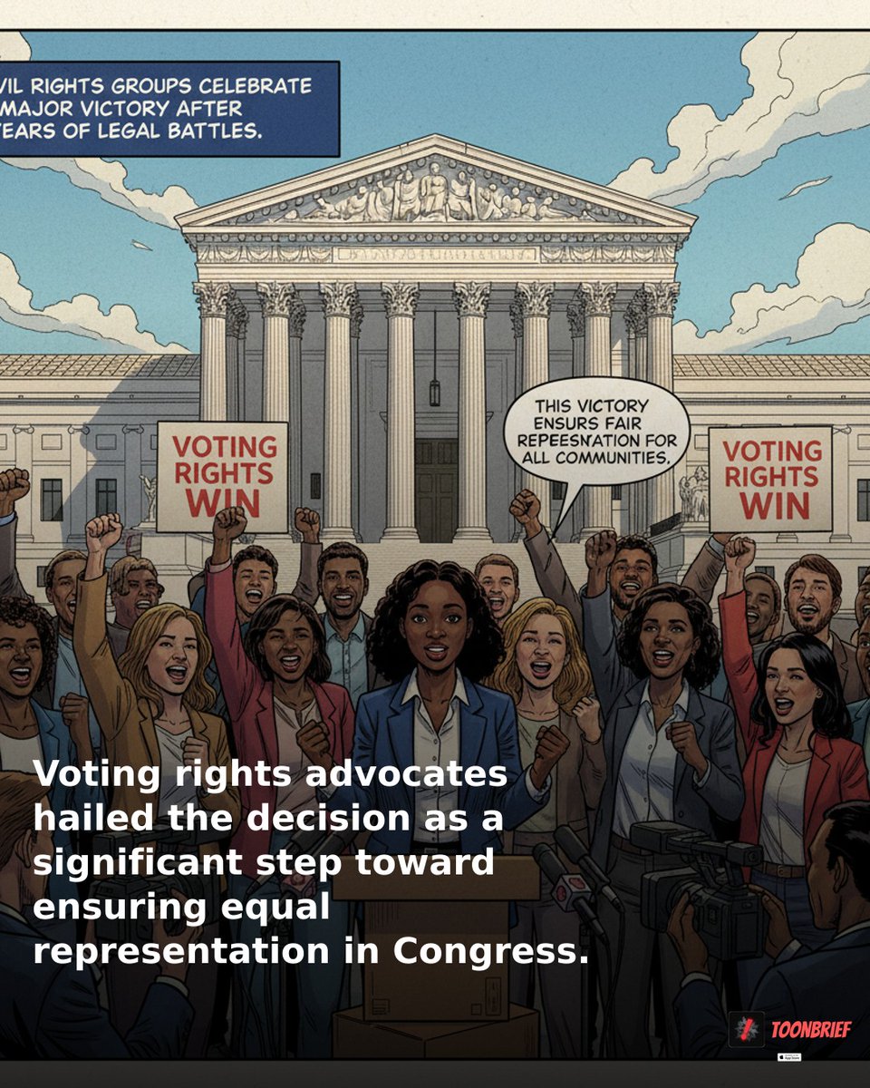 toonbriefnews's tweet image. 🚨BREAKING NEWS: Louisiana's Map Makeover

The Supreme Court orders Louisiana to redraw its congressional districts in a major voting rights victory.

#breakingnews #news #toonbrief