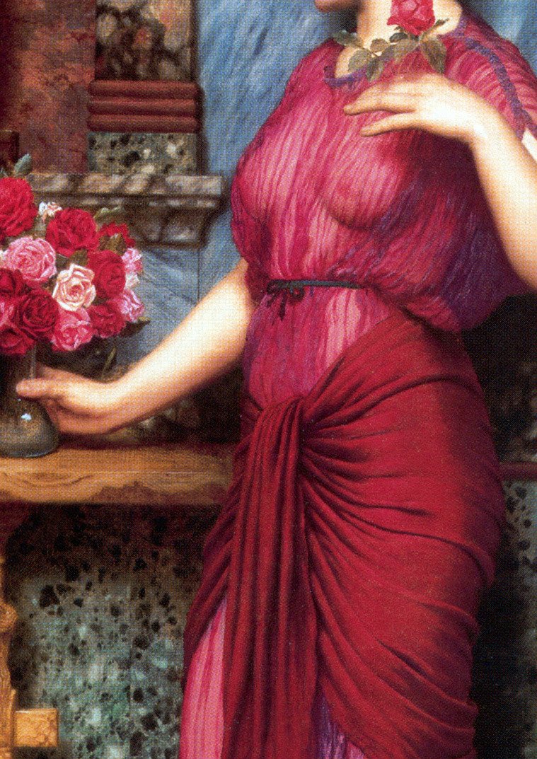 ArtorOtherThing's tweet image. An Offering to Venus, (Detail), (1912), by John William Godward (English, 1861 – 1922), oil on canvas