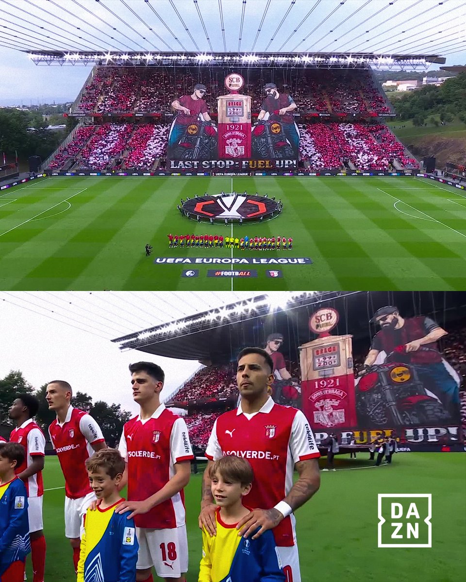 Cenário incrível em Braga. Rumo à Final 🏆

#DAZNEuropa