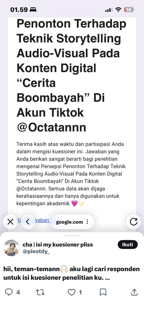 barter kuisioner yuk🥺 ・₊✧ ༘ ⋆🌷 tweet media
