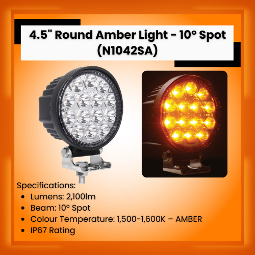LEDriven's tweet photo. Looking for a reliable classic, but in an Amber colour? Check out the 4.5" Round Amber Spot Light (N1042A) from NightRider! This light is perfect for equipment and has a modest price tag.
#ledriven #nightriderleds #jointhenightridernation #worklight #spotlight https://t.co/BVuwBI1f38