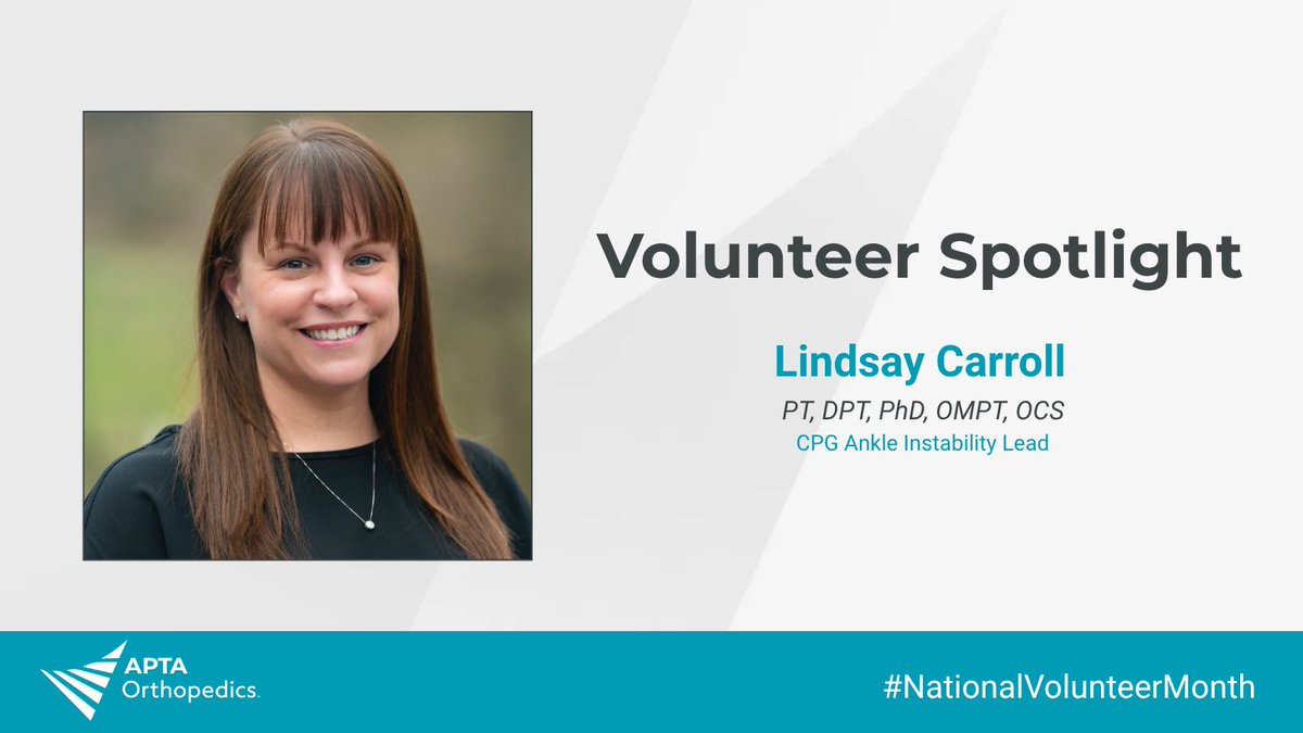APTAOrthopedics's tweet image. Lindsay is currently serving as lead author for the Ankle Instability CPG update — directly supporting clinicians in delivering high-quality patient care!

Interested in getting involved? 🔗: orthopt.org/content/commit…

#NationalVolunteerMonth #APTAOrthopedics #PhysicalTherapy #Orth