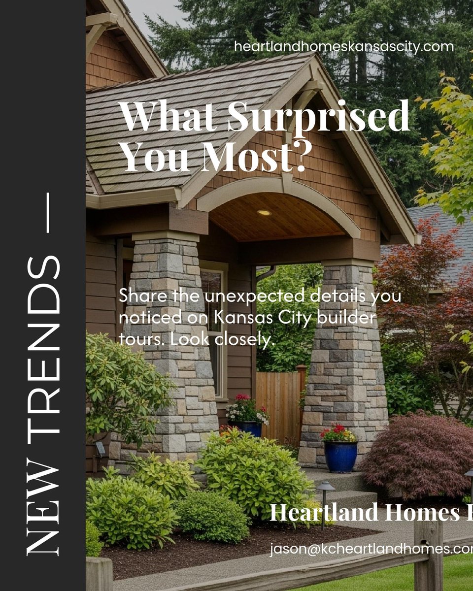 JasonDeLon34788's tweet image. Model homes spotlight upgrades that don’t come standard, every finish and fixture is part of a calculated pricing strategy. 🏡

What surprises have you found during builder tours in Kansas City?

#RealEstate #NewConstruction #NewHomeBuilders #HeartlandHomesKC #GuaranteedSoldKC