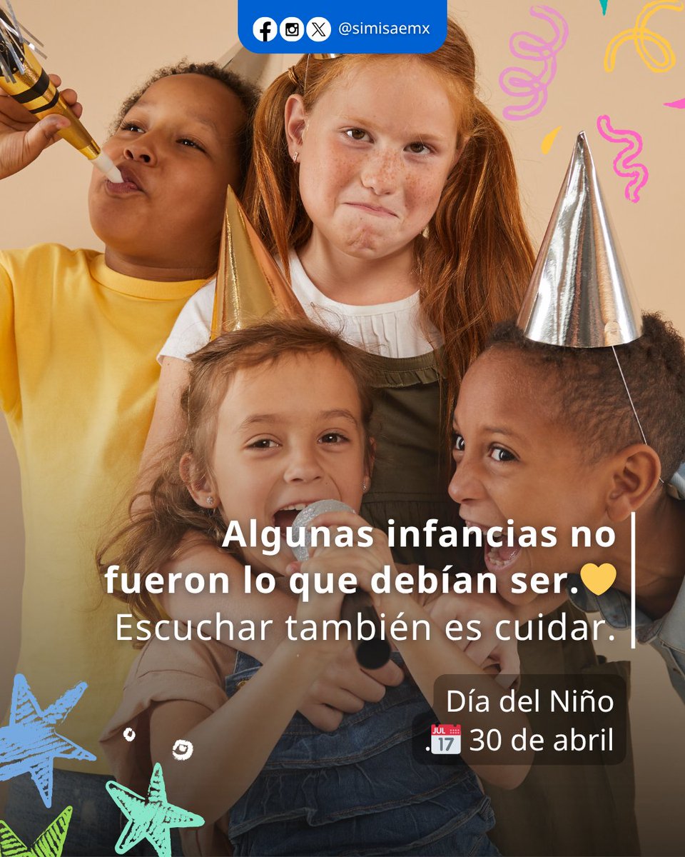 simisaemx's tweet photo. Este Día del Niño, recordamos que cuidar también es prestar atención a lo que sienten. 💛 Feliz Día del Niño

Atención psicológica gratuita 24/7
📞800 911 3232

#DíaDelNiño #SaludMental #Infancia #SIMISAE #LíneaMorada https://t.co/UsBUGoZktN