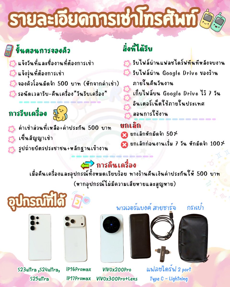 primchexri 🌸เช่าโทรศัพท์ tweet media