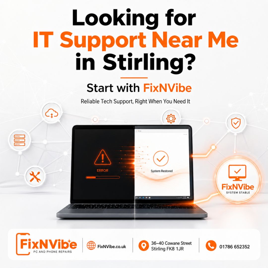 Noah_Evans12's tweet image. Looking for IT Support Near Me in Stirling? Start with FixNVibe
Visit Now:fixnvibe.co.uk
#ITSupport #StirlingBusiness #FixNVibe #TechHelp #ComputerRepair #ITServices #LocalSupport #TechExperts #DeviceRepair #ITSupportStirling