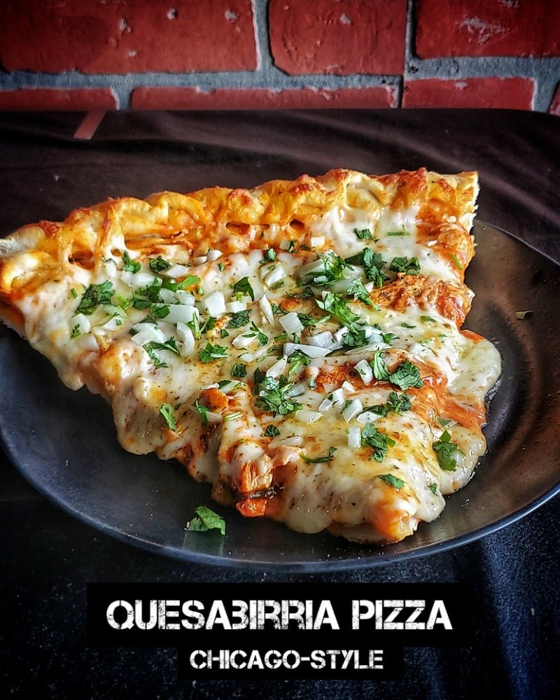 FratosPizza's tweet photo. This pizza comes back every year. People plan for it.

Quesabirria Pizza. Chicken birria. Three cheeses. Consommé baked in.

$2.99 slice walk-in. $7 off full pizza online.

📍 Schaumburg, IL
🍕 https://t.co/ezzU6rkJKy

#ChicagoPizza #SchaumburgIL https://t.co/xCZiaC1RR0