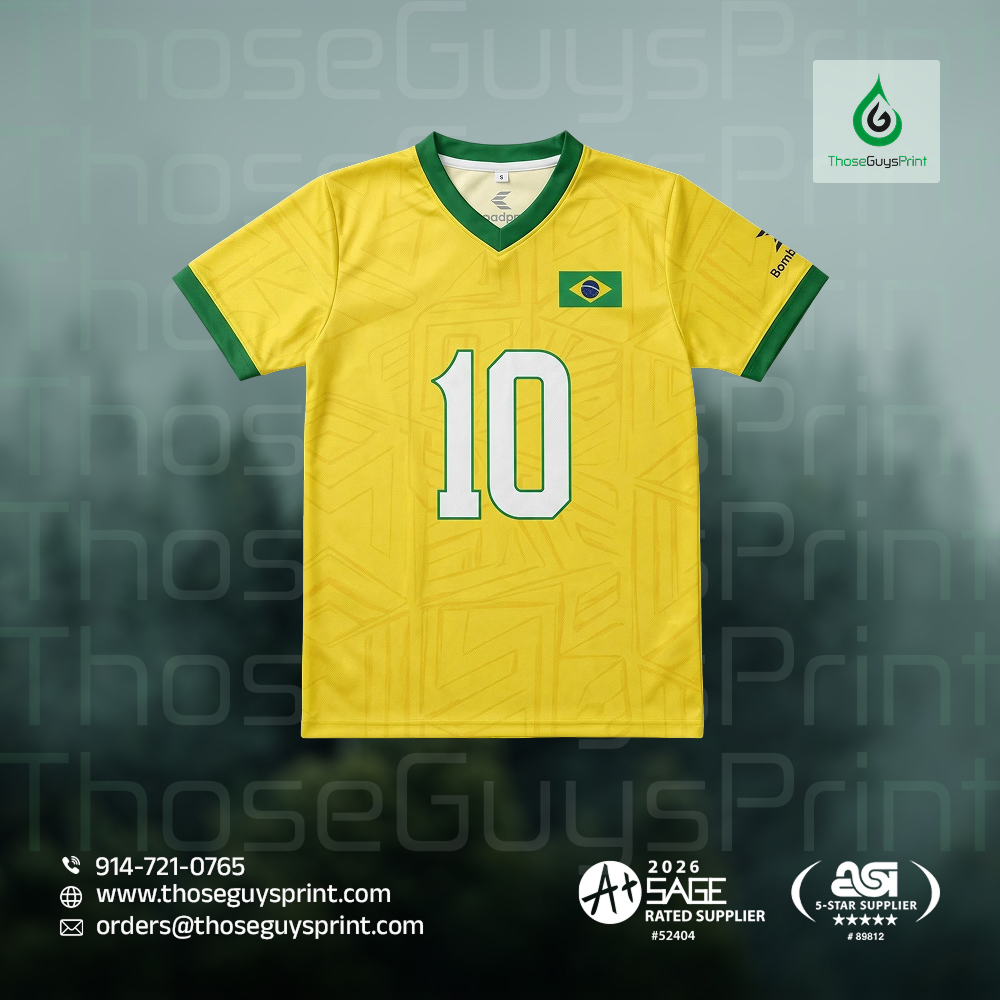 4ThoseGuysPrint's tweet photo. Distributors are already preparing for the upcoming soccer demand, from team kits to fan merchandise.

These custom jerseys show what’s possible when your clients want bold design, strong branding, and quality delivery. 

#ThoseGuysPrint 
#1ofThoseGuys 
#CustomApparel https://t.co/UHXxCKFu9H