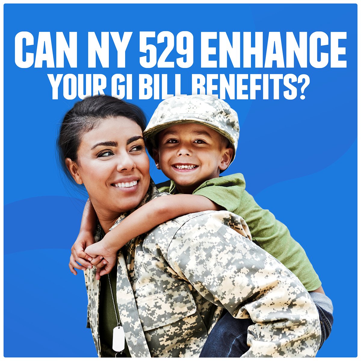 NY529Direct's tweet photo. Planning to transfer your GI Bill benefits to your children? They may still have expenses left over, like fees and books. Your NY 529 account can help. Use the GI Bill Comparison Tool to see where you may have out-of-pocket expenses. https://t.co/oSCn045oy1 https://t.co/7XZ1QXUZo1