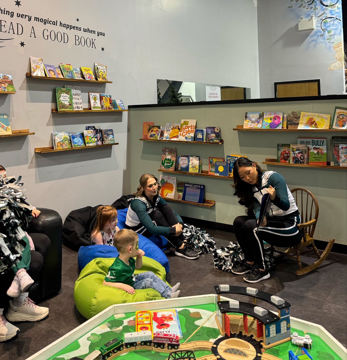 eaglesautism's tweet photo. As we close out Autism Acceptance Month, we want to thank Eagles Cheer for supporting our fundraising events this April and all they do throughout the year connecting with our Eagles autism community! 💚 https://t.co/I78QnmlRBu